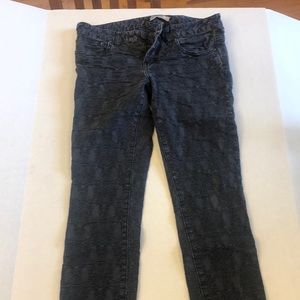 Free People Black Textured Skinny Jeans